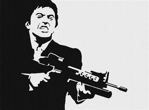 Al Pacino Tony Montana Scarface Modern Picture Hand Painted Etsy