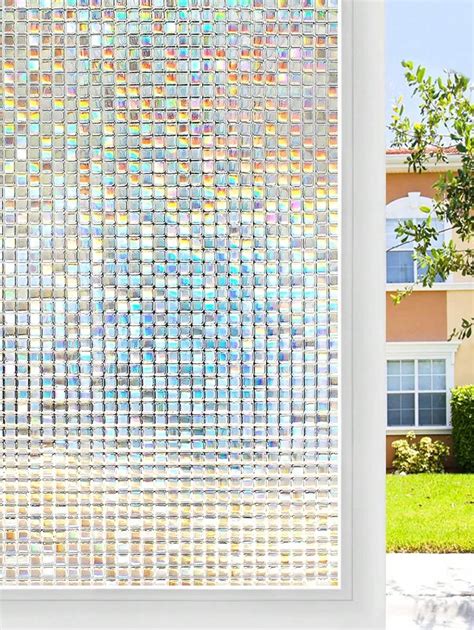 Window Privacy Film Stained Glass Window Film Mosaic Static Cling