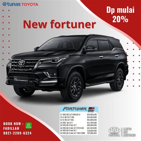 Pricelist Toyota Fortuner Jakarta Otr Toyota Fortuner 2024 Mobil