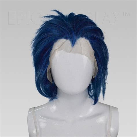 Hades V2 Shadow Blue Wig Short Lace Front Wigs Girl Short Hair