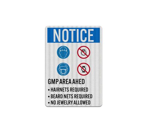 Shop For Osha Notice Gmp Area Ahead Decal Egr Reflective Best Of Signs