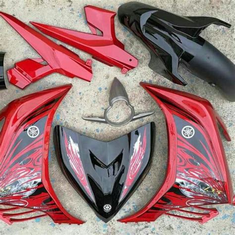 Cover Set Lc V Merah Hitam Coverset Lc V Exciter King Fire