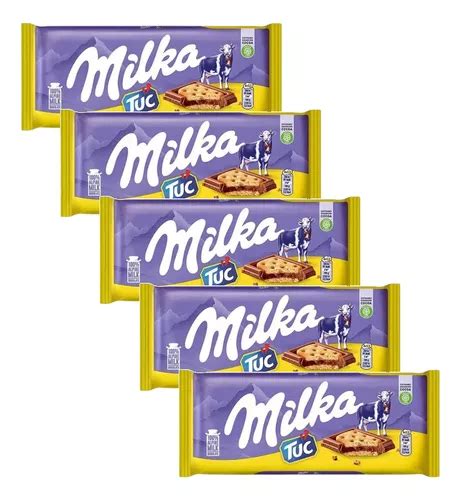 Kit Chocolate Milka Ao Leite Biscoito Salgado Tuc G