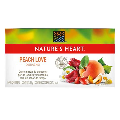 Té Durazno Flor De Jamaica Y Manzanilla Natures Heart Peach Love 35g