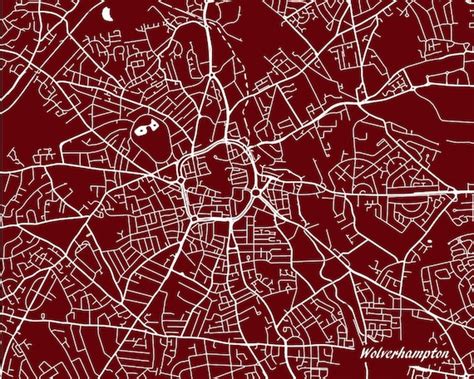 Wolverhampton Street Map Print Map Of By Artprints4all On Etsy