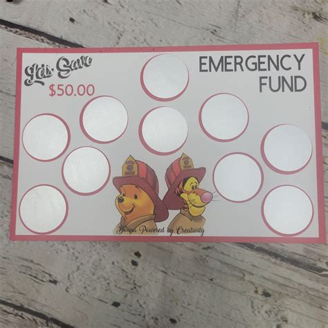 Scratch Off Savings Challenge Emergency Fund Etsy