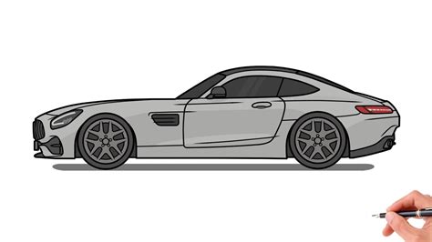 How To Draw A Mercedes Benz Amg Gt 2017 Drawing Mercedes Amg Gt R C C190 Car Youtube