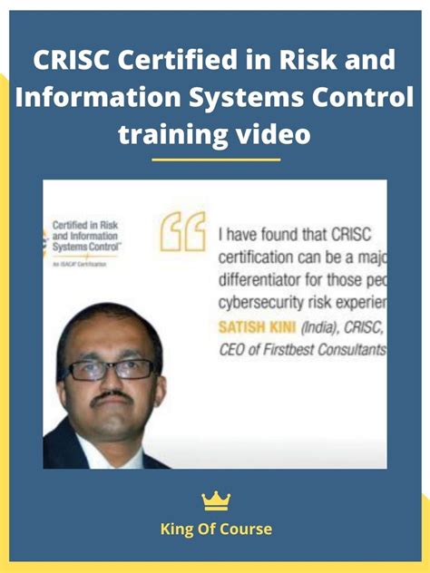 CRISC Certified In Risk And Information Systems Control Training Video