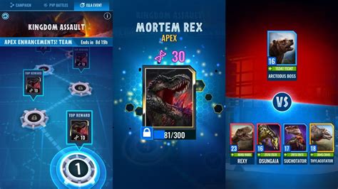 Chance To Get Mortem Rex In Isla Event Jurassic World Alive Youtube