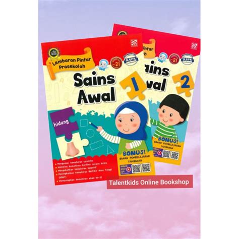 Buku Latihan Prasekolah Lembaran Pintar Sains Awal Beecost