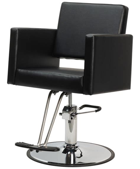 Aria Black Hydraulic Salon Styling Chair Extra Wide Heavy Duty Modern