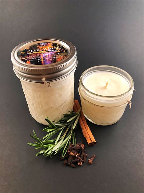 Rosemary Essential Oil Candle With Cinnamon And Clove Autumn Etsy