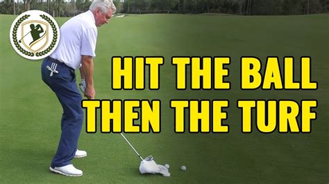 How To Hit The Ball Then The Turf With Your Irons Golf Drills Golf