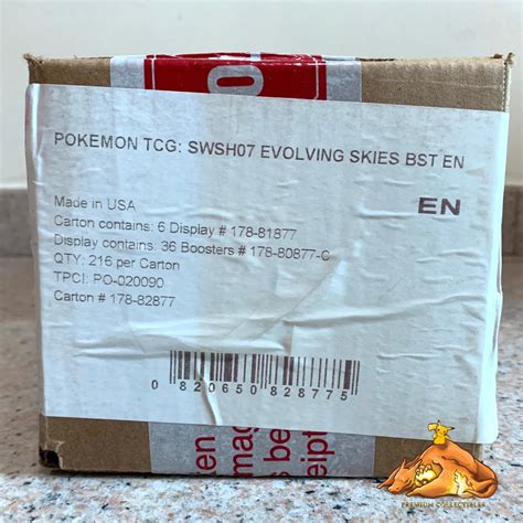 Pokemon Tcg Evolving Skies Booster Box Sealed Case Of 6 Boxes Hobbies