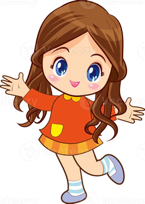 cute little children girl or kids cartoon character 23617400 PNG