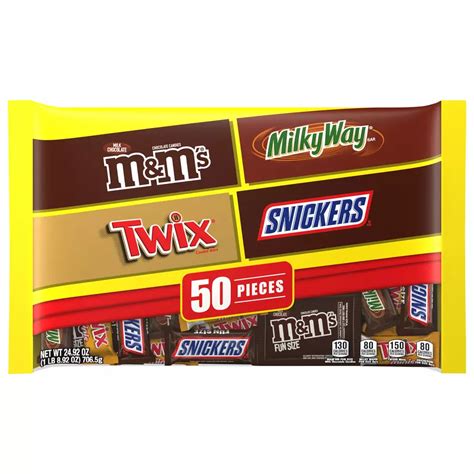 Mandms Snickers Twix And Milky Way Assorted Fun Size Halloween Candy