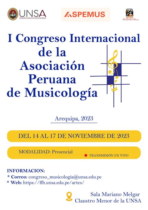 I Congreso Internacional De La Asociación Peruana De Musicología Unsa