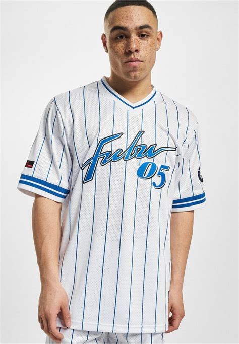 Fubu T Shirt Herren Fm232 012 1 Fubu Retro Pinstripe Jersey 1 Tlg