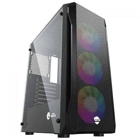 Gabinete Gamer AERO RGB Vidro Temperado 3 Fans Intervia