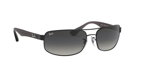 Ray Ban Grey Classic Rectangular Mens Sunglasses Rb3445 00611 61