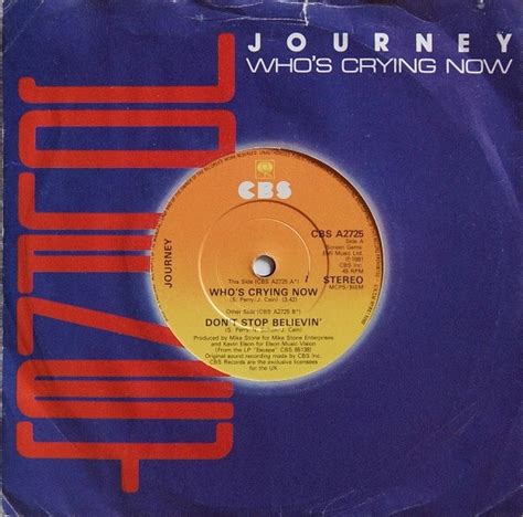 Journey – Who's Crying Now (1982, Vinyl) - Discogs