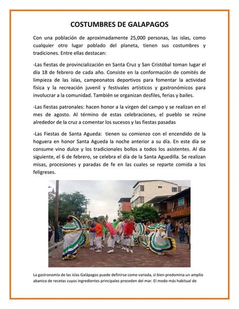 Costumbres De Galapagos PDF