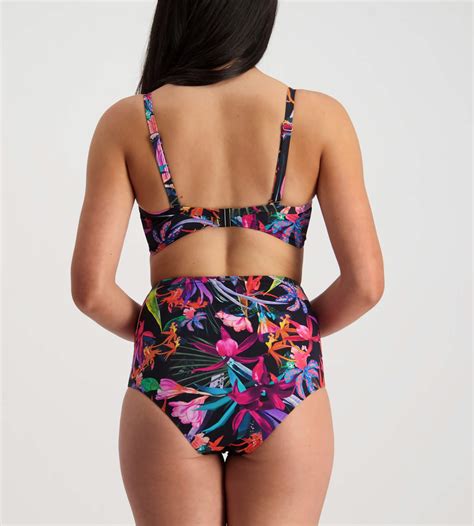 Moontide Swimwear Psycho Tropical High Waist Twist Bikini Pant