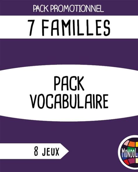 Jeu de 7 familles sur les vêtements Mondolinguo Français Jeux de