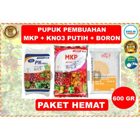 Jual Mkp Kno Putih Boron Paket Pupuk Hepi Tanaman Anggur Booster Buah