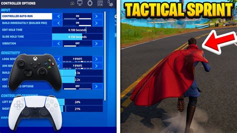 How To Tactical Sprint On Console Ps Ps Xbox Fortnite Controller