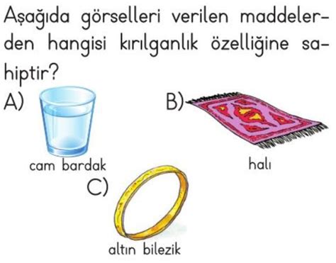 Maddeyi Niteleyen Özellikler Test Çöz 3 Sınıf Fen Bilimleri Testleri