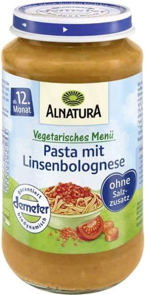 Alnatura Bio Babygl Schen Pasta Mit Linsenbolognese G Piccantino