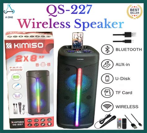 New KIMISO QS 227 Double 8 Inches Speaker Trolley Portable Speaker