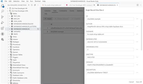 Dropping An Oracle Table With SQLcl And Liquibase