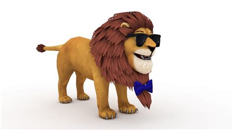 3D Cartoon Lion - TurboSquid 1856176