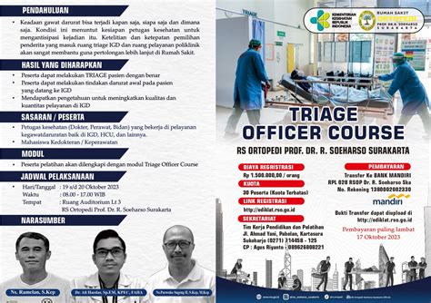 Pelatihan Triage Officer Course Toc