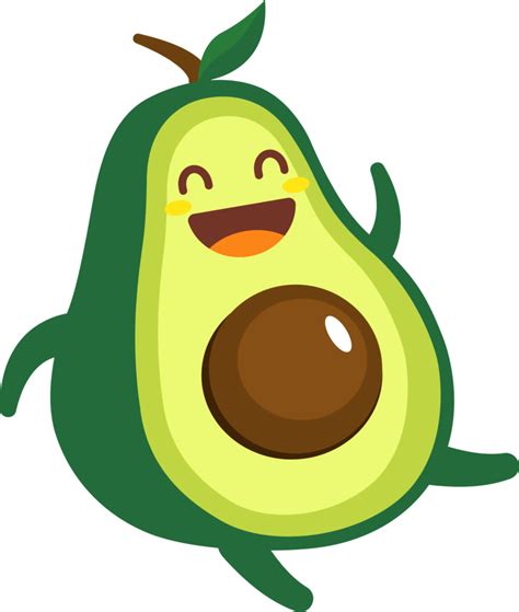 Personaje De Dibujos Animados De Aguacate Png