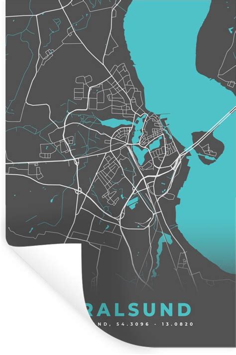 Muurstickers Sticker Folie Stadskaart Plattegrond Duitsland