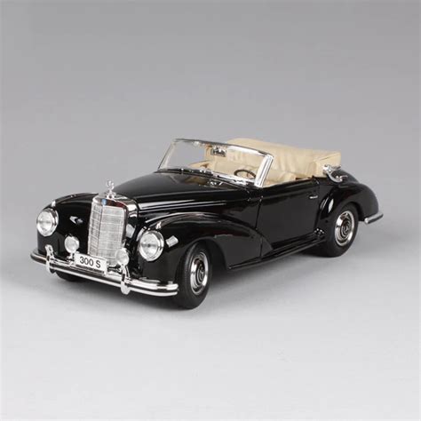 1 18 Diecast Car 1955 300s Roadster Coupe Black Classic Cars 1 18 Alloy Car Metal Vehicle