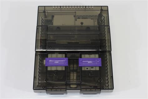 Super Nintendo Console Transparent Clear Black Ac Av Controller X