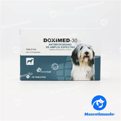 DOXIMED 30 ANTIMICROBIANO 30 TABLETAS MEDERILAB Mascotimundo