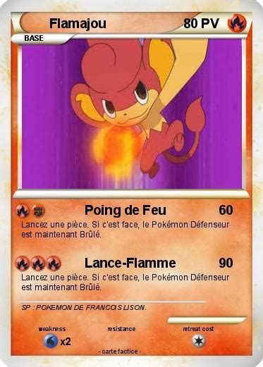 Pokémon Flamajou 14 14 Poing de Feu Ma carte Pokémon