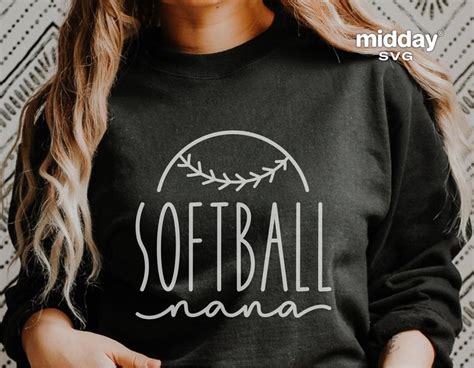 Softball Nana Svg Png Ai Eps Dxf Cricut Cut Files Etsy