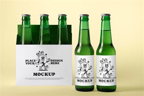 Premium Psd Beer Six Pack Mockup