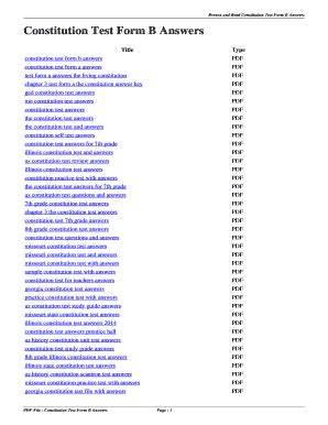 Constitution Test Form B Answers Constitution Test Form B Answers