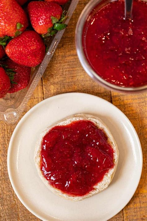 Easy Strawberry Jam No Pectin Recipe Dinner Then Dessert