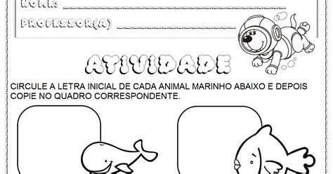 Educa O Infantil Facil Atividades Fundo Do Mar