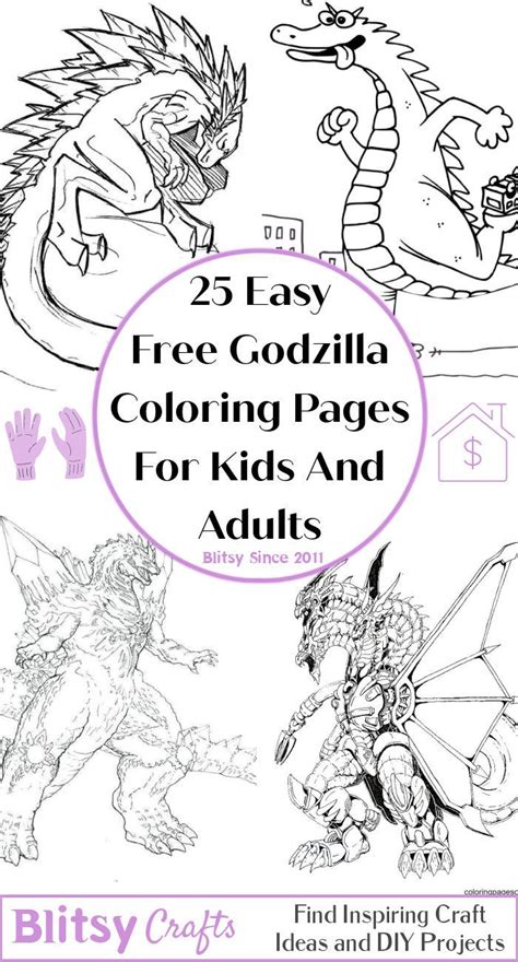 Godzilla Vs King Ghidorah Coloring Page Salarelena