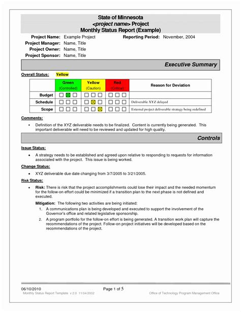 Testing Daily Status Report Template Creative Template Inspiration