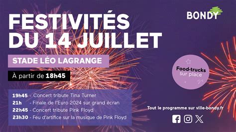 Les festivités du 14 Juillet Site officiel de la ville de Bondy